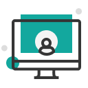 Écran d'ordinateur avec icône d'avatar